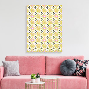 Modern olivgrön och magenta geometrisk tribal möns canvastryck