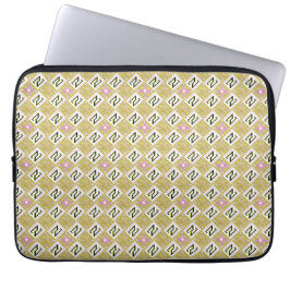 Modern Olivgrön och Magenta Geometrisk Tribal Möns Laptop Fodral