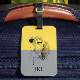 Modern Olympisk Gud Apollo Colorblock Monogram Bagagebricka