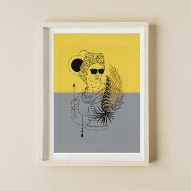Modern olympisk gud Apollo Colorblock Poster (Skapare uppladdad)