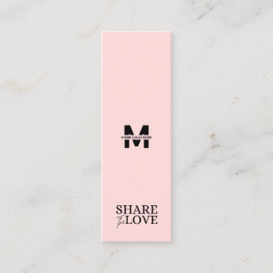 Modern om kärlek rosa kallar en vän mini visitkort