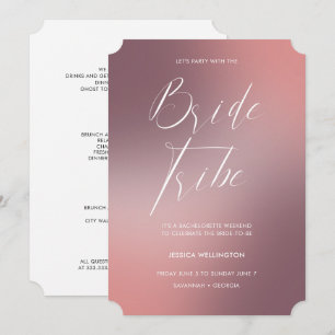 Modern Ombré Gradient Bachelorette Helg Inbjudningar