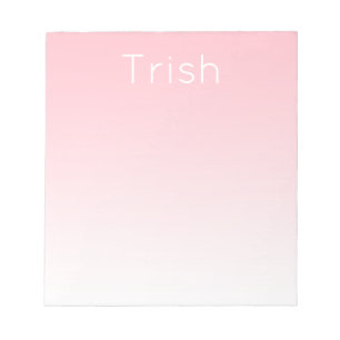 Modern Ombre Personlig Anteckningsblock, Rosa Anteckningsblock