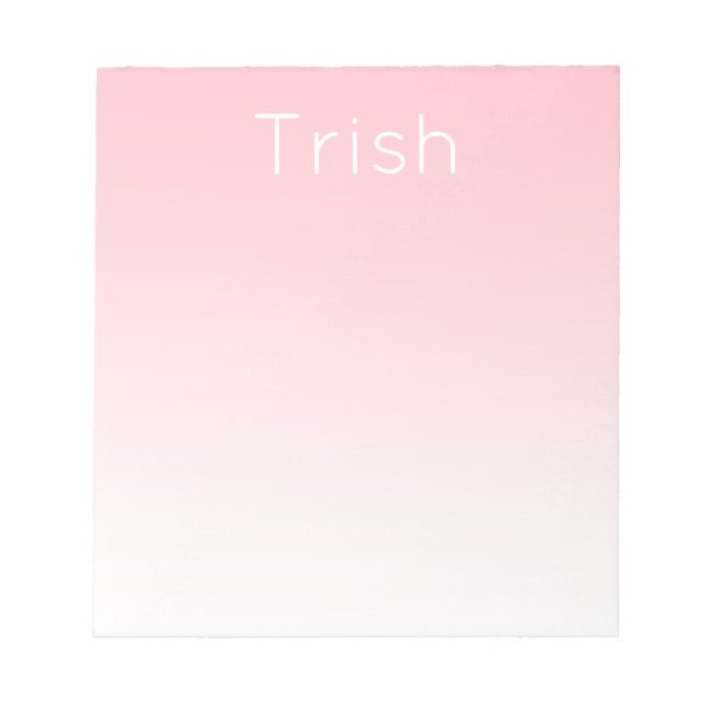 Modern Ombre Personlig Anteckningsblock, Rosa Anteckningsblock (Framsida)