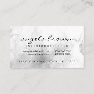 Modern Ombre svart och vitt vattenfärg Visitkort