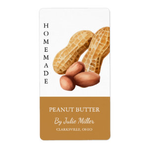 Modern omgiven peanut Butter-etikett Fraktsedel