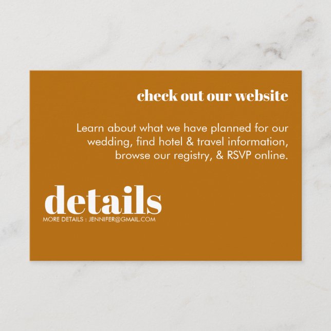 Modern omringningskort tilläggskort (Framsida)