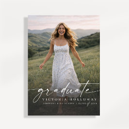 Modern One Photo Graduation Party Invitation Inbjudningar