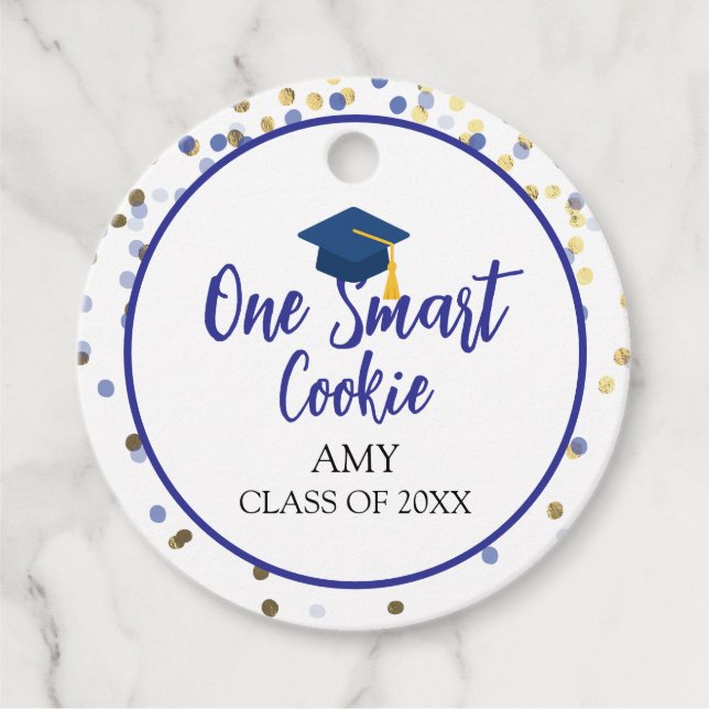 Modern One Smart Cookie Studenten Gåvor Etiketter (Framsida)