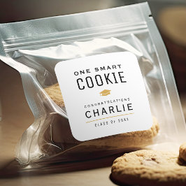 Modern One Smart Cookie-Studentfest - fördel Fyrkantigt Klistermärke