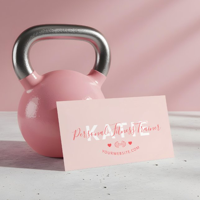 Modern Online för Trendig - personlig träning Visitkort (Modern Trendy Online Personal Trainer Fitness Business Card)