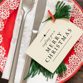 Modern Önskar dig en God Jul Stämpel