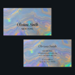 Modern opal stone visitkort<br><div class="desc">personalized Modern opal stone Business Card. Perfect design for anyone who loves simplicity and elegance
please note the holographic effect is not real, but just simulated. I recommend light paper semi gloss for better print results. Matte or black papers are not suitable for this design</div>