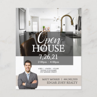 Modern Open House Real Gods Realtor Flyer