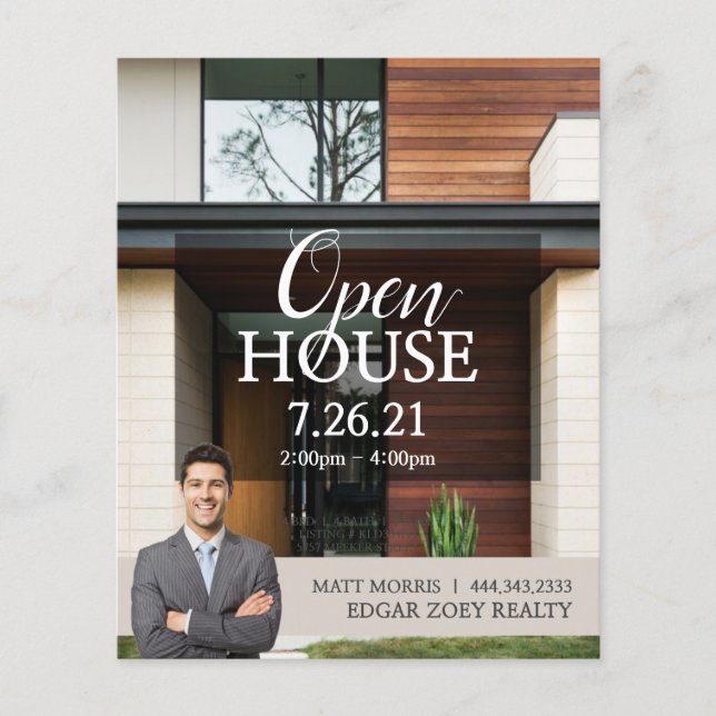 Modern Open House Real Gods Realtor Flyer (Framsidan)