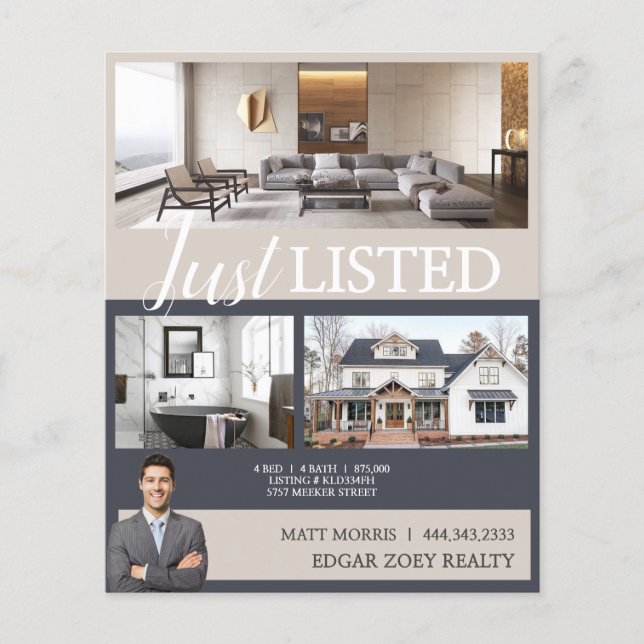 Modern Open House Real Gods Realtor Flyer (Framsidan)