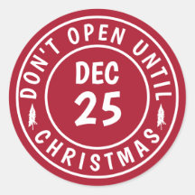 Modern öppna inte förrän i jul Frimärke