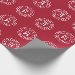 Modern Öppna inte förrän jul Frimärke Presentpapper