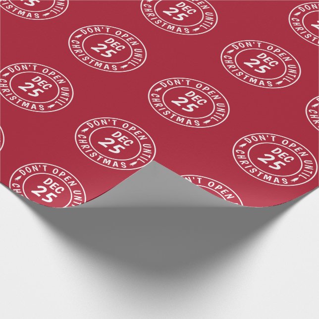 Modern Öppna inte förrän jul Frimärke Presentpapper (Hörn)