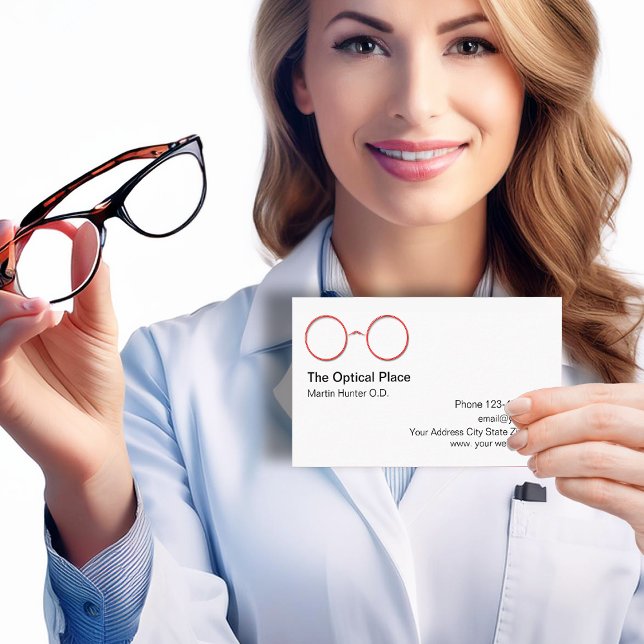 Modern optometrist och optisk lagring visitkort (Skapare uppladdad)