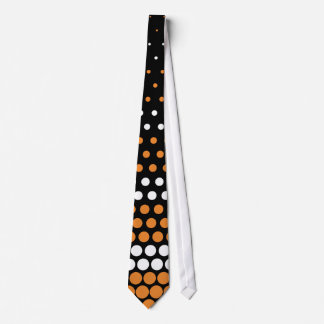 Modern Orange av kadmium och vit Polka-punkt Slips