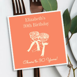 Modern Orange Cheers till 30 år Napkin Pappersservett