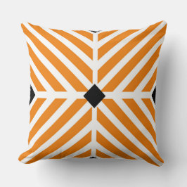 Modern Orange Diagonal Rand Kudde