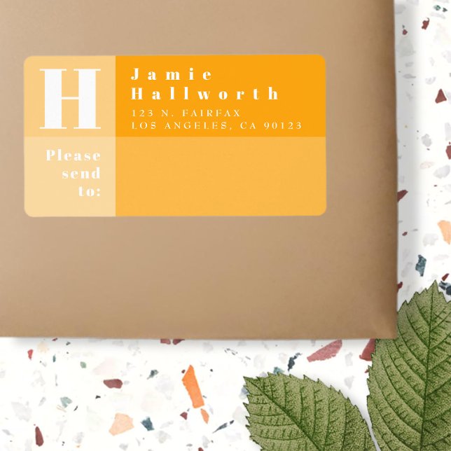 Modern Orange för blockering av Färg - Retur och s Fraktsedel (Skapare uppladdad)