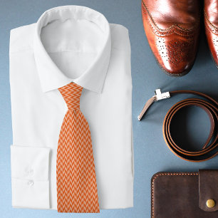 Modern Orange Geometric Mönster Neck Tie Slips
