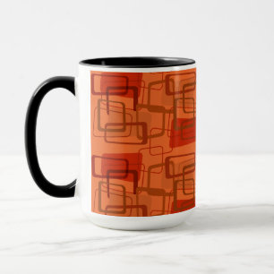 Modern Orange, grafisk rektangel i mitten av århun Mugg