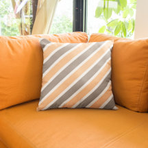 Modern Orange Grått Diagonal Rand Polyester