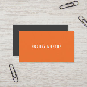 Modern orange grått enkel generisk professionell visitkort