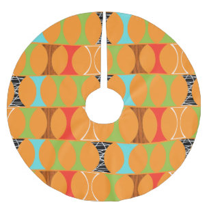 Modern orange julgrankjol för mitt- århundrade