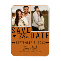 Modern Orange Krydda Save the Date 2 Foto Bröllop