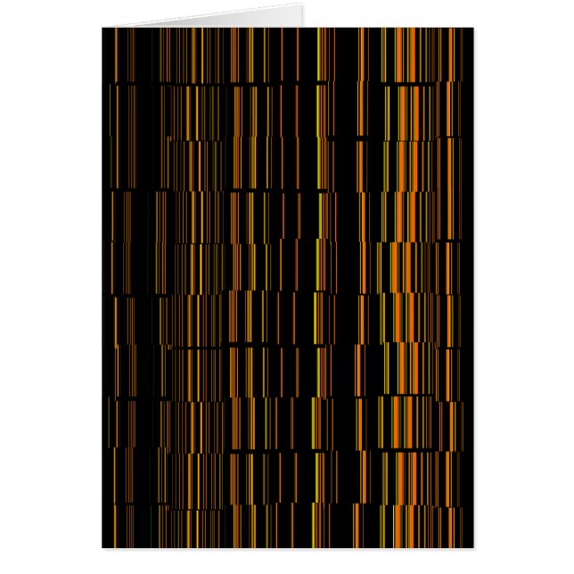 Modern Orange med mycket Coola, strimlad Hälsningskort (Framsidan)