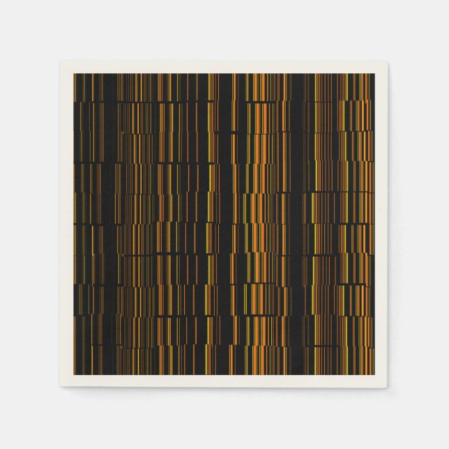 Modern Orange med mycket Coola, strimlad Pappersservett (Framsidan)