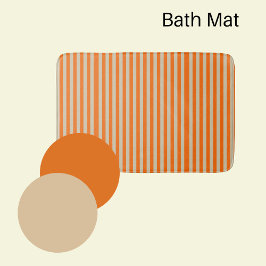 Modern orange och avbarkning badrumsmatta