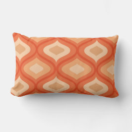 Modern orange och beige i mitt århundrade kudde