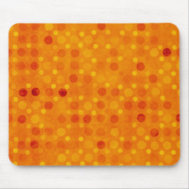 Modern orange och gul polka dots musmatta