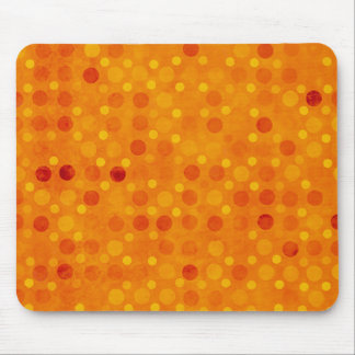 Modern orange och gul polka dots musmatta
