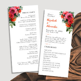 Modern Orange och Rosa i vattenfärgen blommigt Brö Program