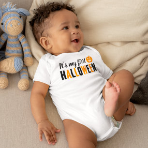 Modern Orange och svart min första Halloween T Shirt