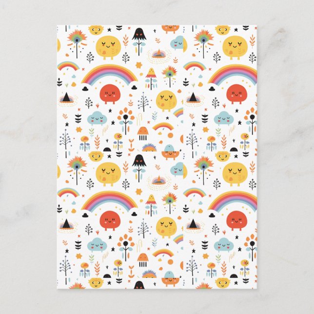 Modern Orange och svart pumpboo Vykort (Framsida)