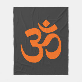 Modern Orange om Fleecefilt