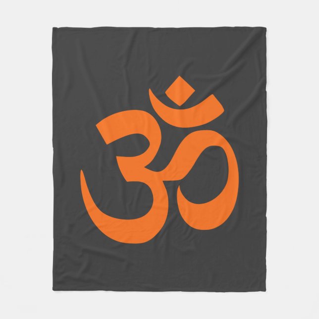 Modern Orange om Fleecefilt (Framsidan)