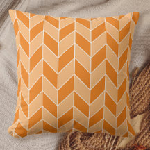 Modern Orange Peach Herringbone Chevron Mönster