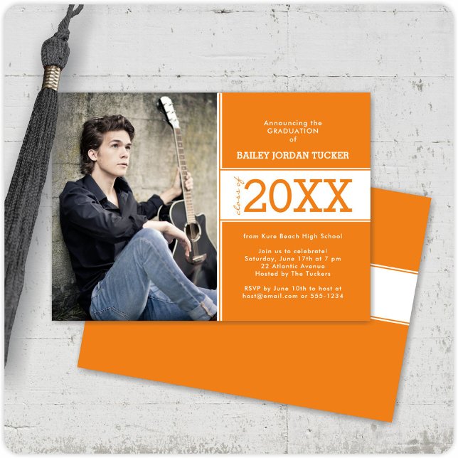 Modern Orange Photo Studenten-meddelande Meddelande (Skapare uppladdad)