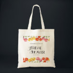 Modern Orange Pink  Tulips Floral Bridal Shower Tygkasse<br><div class="desc">Celebrate the bride-to-be with this Modern Orange Pink Tulips Floral Bridal Shower Tote Bag. Featuring delicate tulip blooms in soft orange and pink hues paired with elegant modern typography, this stylish tote adds a fresh, romantic touch to any bridal shower celebration. Perfect as a bridal party gift, welcome bag, or...</div>