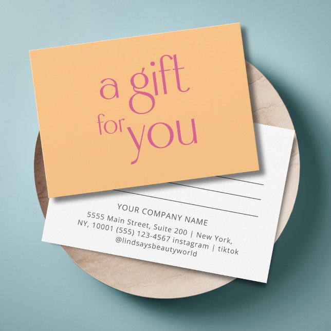 Modern Orange Presentkort (Modern Orange Gift Certficate)