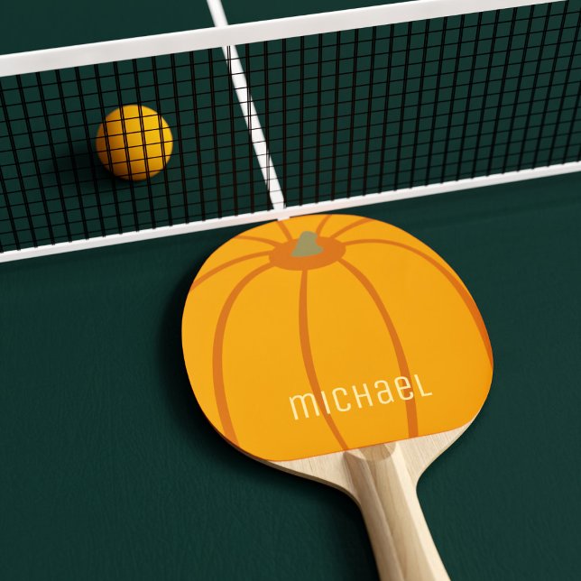Modern Orange Pumpkin Personalize Ping Pong Paddle Pingisracket (Skapare uppladdad)
